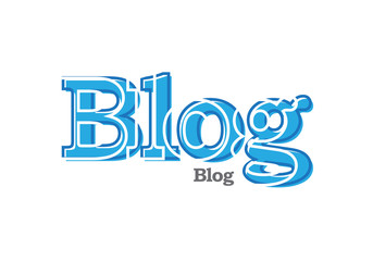 Blog calligraphy blue color	