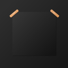 Black blank square poster mock-up,  template