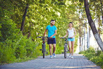 Fototapeta premium Couple of bicyclists