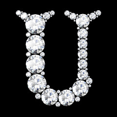 A stunning beautiful U set in diamonds