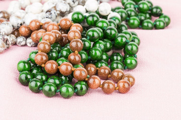 Beads jewelry - Stock Image macro.