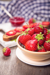 strawberry in dish