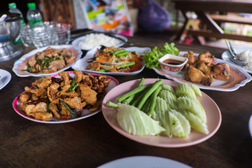 Set of Thai food