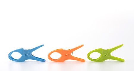 clothespin isolated on white background
