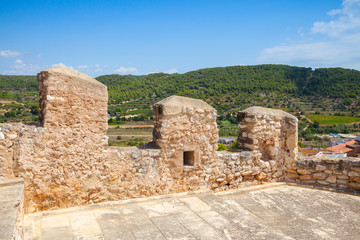 Naklejka premium Medieval stone castle in Calafell, Spain