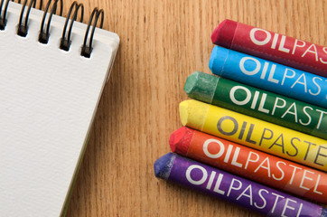  Oil pastel crayons and art scetch book