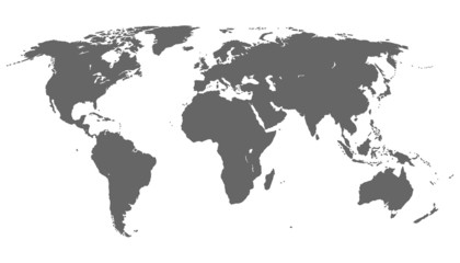 Weltkarte in grau - Vektor