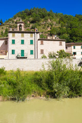 Fototapeta na wymiar Scorcio del borgo medievale di Piobbico