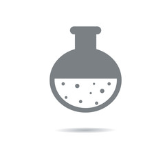 Conical Flask Icon Isolated on White Background, Medical