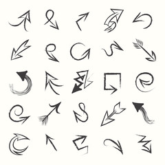 Hand drawn sketch arrows