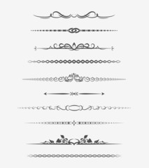 Calligraphic page dividers