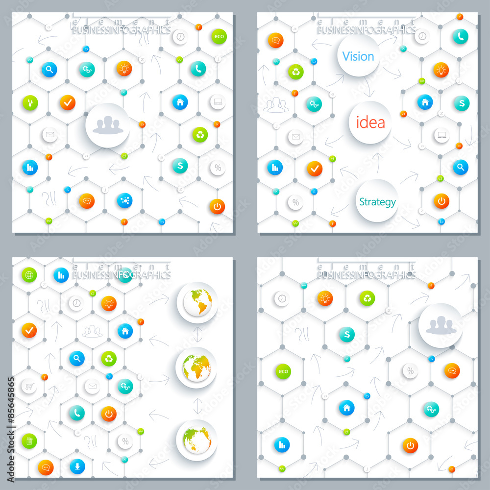 Poster modern infographic design template. can be used for workflow