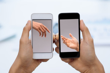 Communication via smartphones