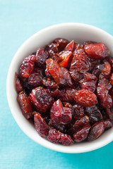 dried cranberries in a bowl