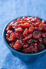 dried cranberries in a bowl