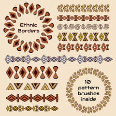 Set of borders in ethnic style