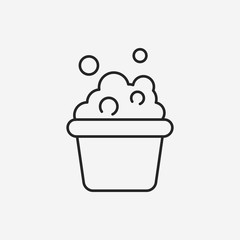 water bucket line icon