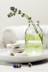 Lavender essence spa still-life