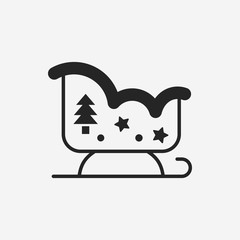 Christmas sleigh icon