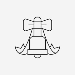 Christmas bell line icon
