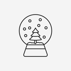 Christmas tree line icon