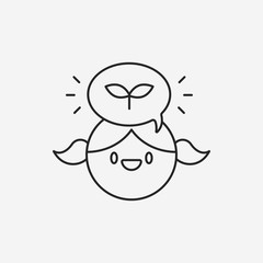 Environmental Awareness person line icon