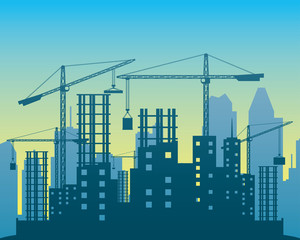 Obraz premium Vector illustration. Construction.