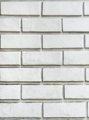 White brick wall close up texture.