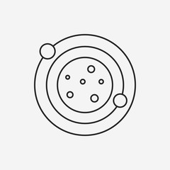 Space planet line icon