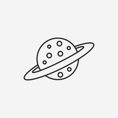 Space planet line icon
