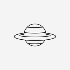 Space planet line icon © vectorchef