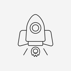 Spaceship line icon