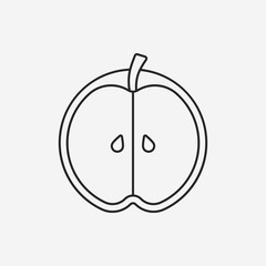 fruits apple line icon