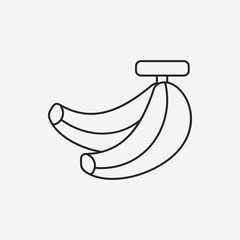 fruits banana line icon