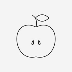 fruits apple line icon