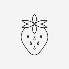 fruits strawberry line icon