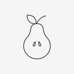 fruits pear line icon