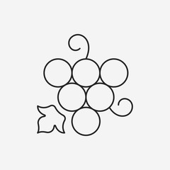 fruits grapes line icon