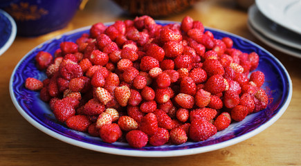 ripe wild strawberries