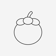 fruits Mangosteen line icon