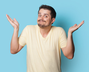 Fototapeta premium young guy in t-shirt