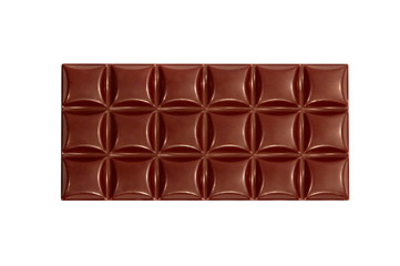 Dark chocolate bar taken closeup.Isolated.