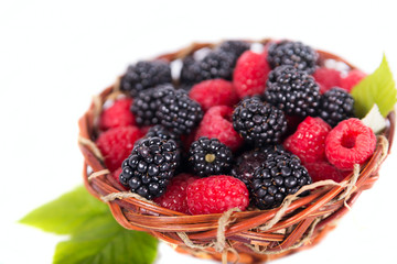 Blackberry and raspberry