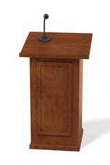 3d render of wooden podium
