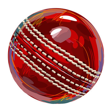 Cricket Ball Isolated on white
All elements are in separate layers and grouped.