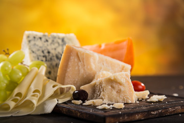 Various types of cheese