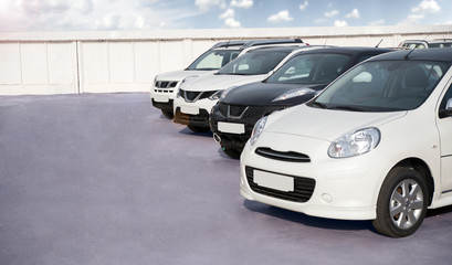 Japanese new cars are in the parking lot