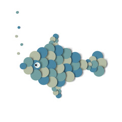 Original fish on white background