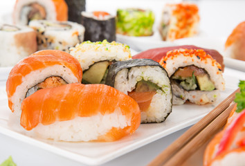 Japanese seafood sushi set