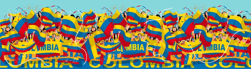 Fototapeten Colombia soccer fans © mauromod